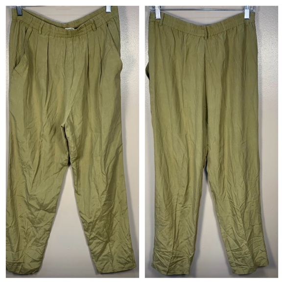 Go Silk Pants - Go Silk VTG 100% Silk Pull On Lounge Pants High Waisted